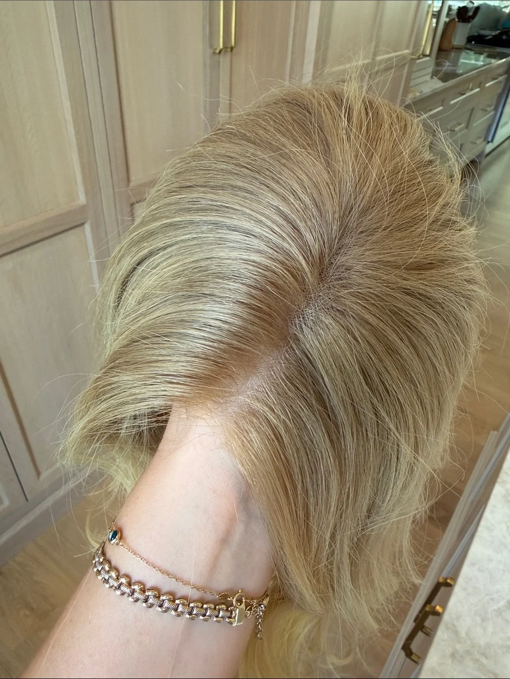 HAIRALICIOUS | Blonde lace front wig - “ROMEE STRIJD” (mid-length) | Size: Small